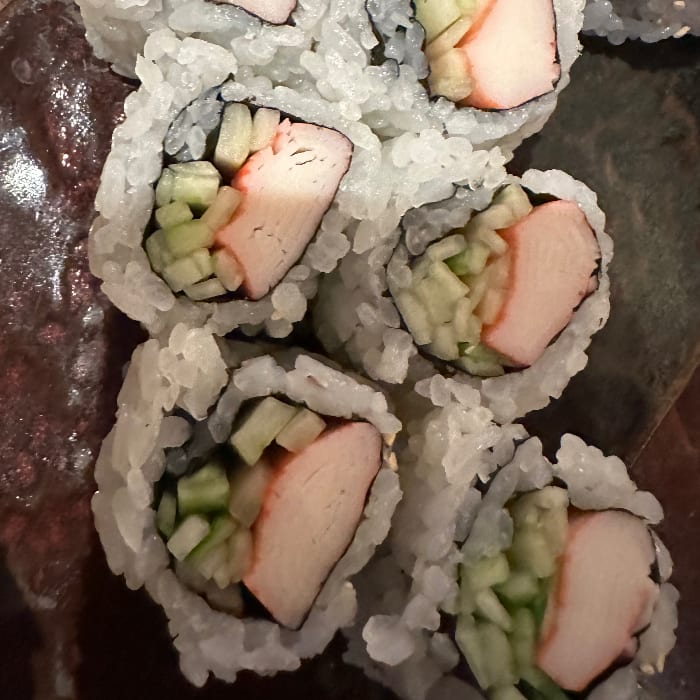 Crab and Cucumber Roll.