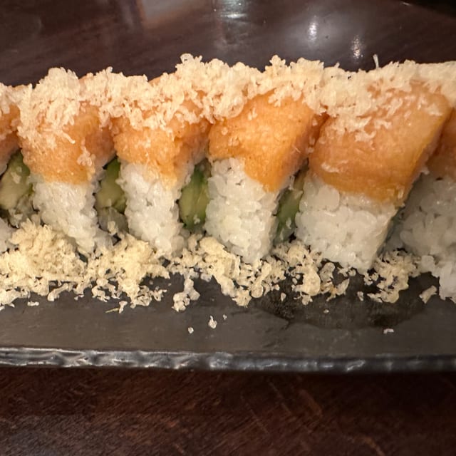 Fuzzy Yellow Tail Roll.