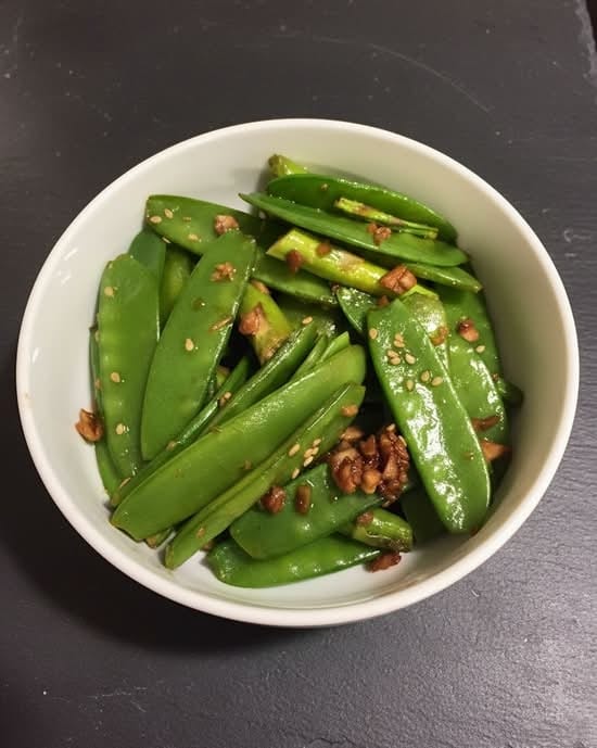 Sauted Asparagus and Snow Peas.