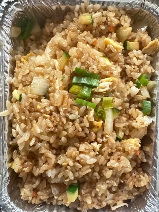  Chicken fried rice.