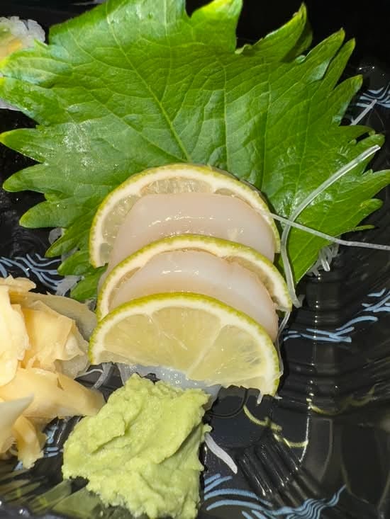 Scallop Sashimi.